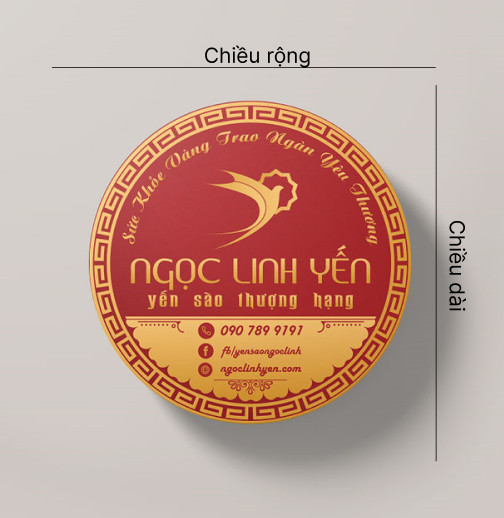 Kích thước tem nhãn decal giấy